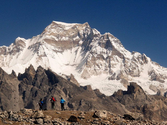 Gyachung Kang Mountains In Nepal